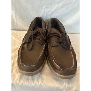 Magellan Outdoors Leather Boat Shoes Brown FWMFMC2056 Men's Size 11